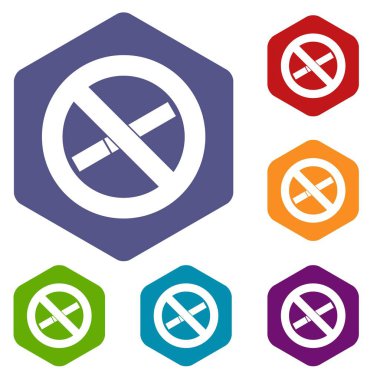 hiçbir yasaktır işaret Icons set