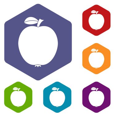 Siyah elma Icons set