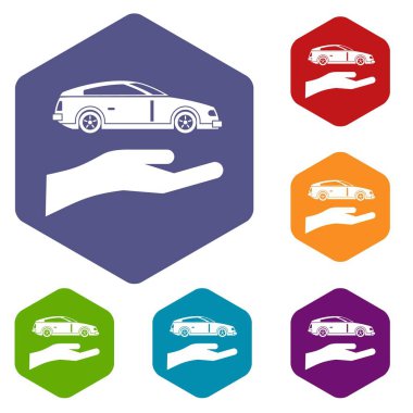 El ve araba Icons set