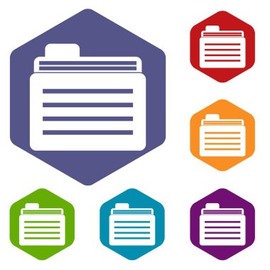 Dosya klasör Icons set