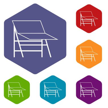 Boş taşınabilir ekran Icons set