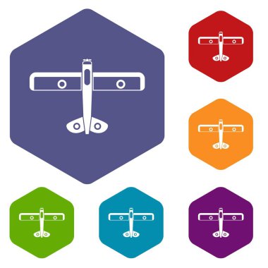 Askeri avcı uçağı Icons set