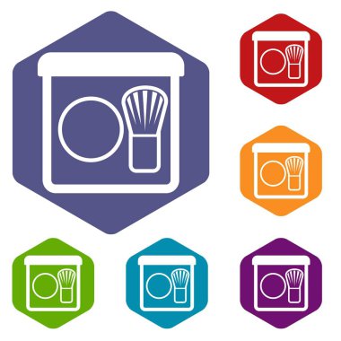 Fırça Icons set ile rouge