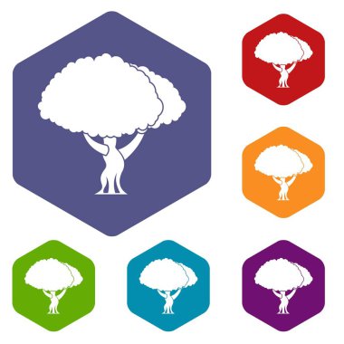 conjunto de iconos de árbol