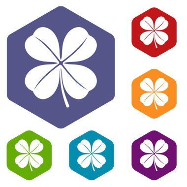 Yonca yaprağı Icons set