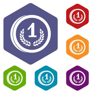 Madeni para Icons set