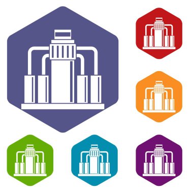 Simgeler kümesini rafineri petrol