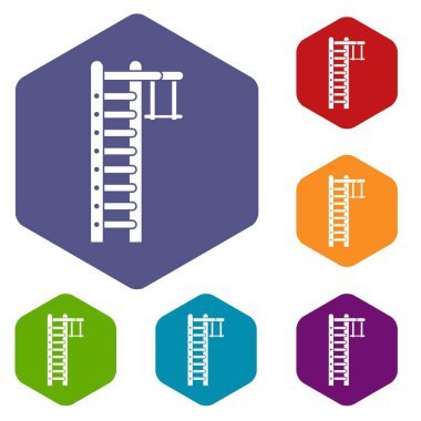 İsveç merdiveni Icons set