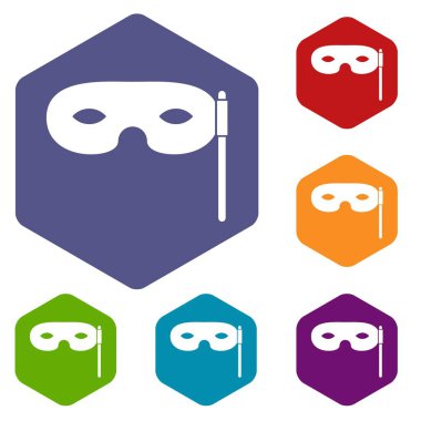 Karnaval maskesi Icons set