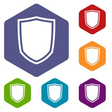 Askeri kalkan Icons set