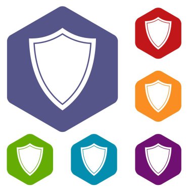 Kalkan için savaş Icons set