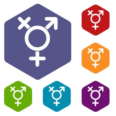 Transseksüel işareti Icons set
