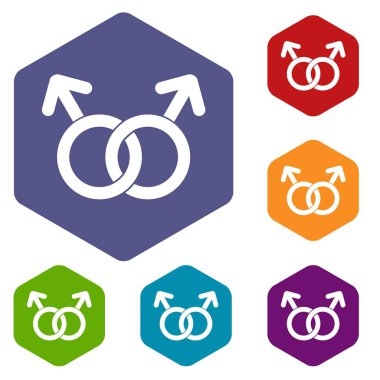 Eşcinsel aşk işareti Icons set