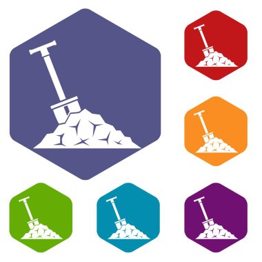 Kömür simgeler kümesi içinde kürek