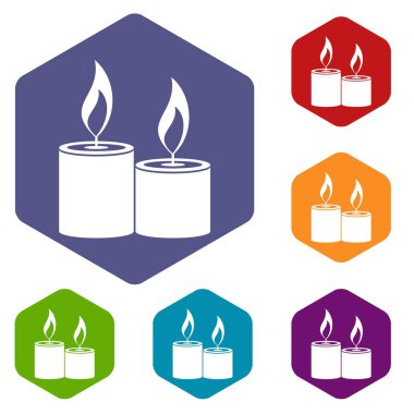 Kokulu mumlar Icons set