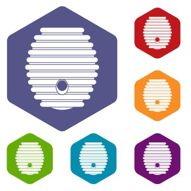 Arı kovanı Icons set
