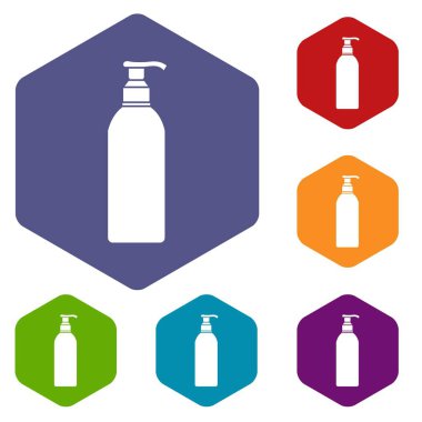 Kozmetik şişe Icons set