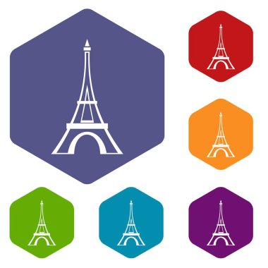 Eyfel Kulesi Icons set