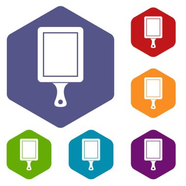 Siyah kesme tahtası Icons set