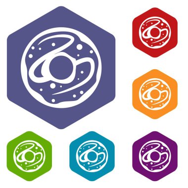 Sırlı çörek Icons set