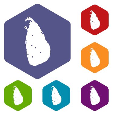 Sri Lanka Icons set Haritası