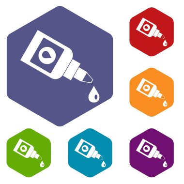 Icons set şişe göz damlası