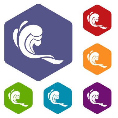 Su dalgası Icons set