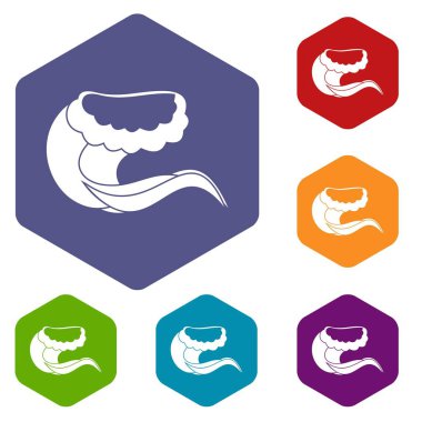 Kıvrık ve dalga Icons set çatlamak