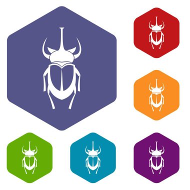 Weevil böceği Icons set