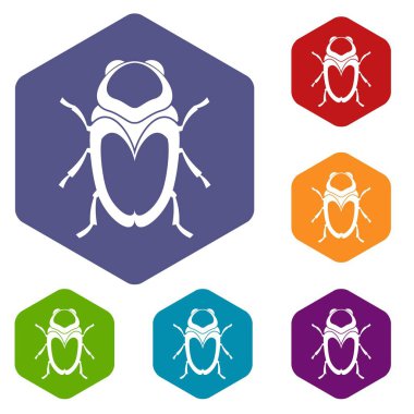 Bokböceği böceği Icons set