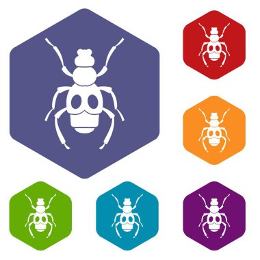 Böceği böcek Icons set