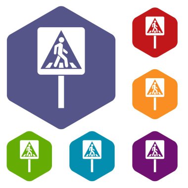 Yaya işareti Icons set