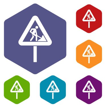 Yol çalışmaları Icons set kayıt