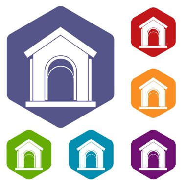 Oyuncak ev Icons set