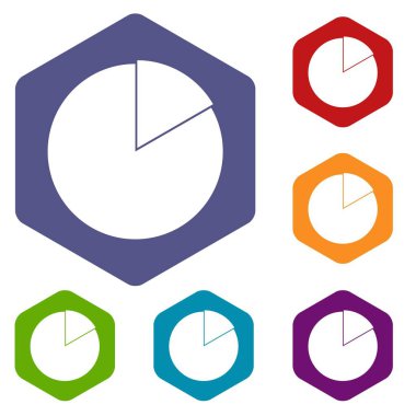 İş pasta grafik simgeler kümesi