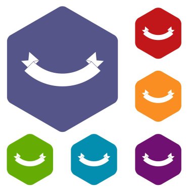 Origami afiş Icons set