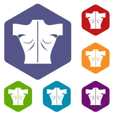 İnsan arka Icons set