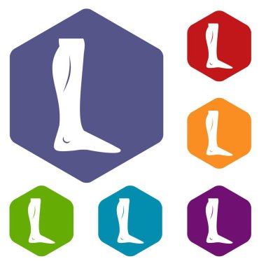 İnsan bacak Icons set