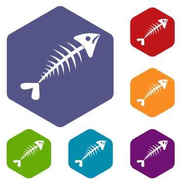 Icons set balık kemik