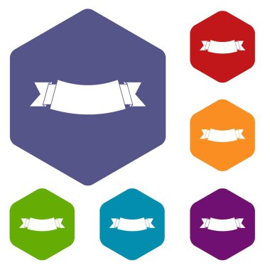 Siyah afiş Icons set