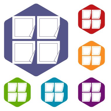 Siyah çıkartmaları Icons set