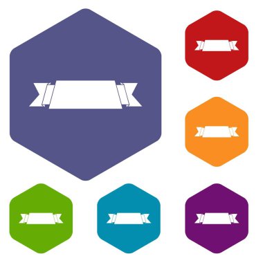 Şerit afiş Icons set