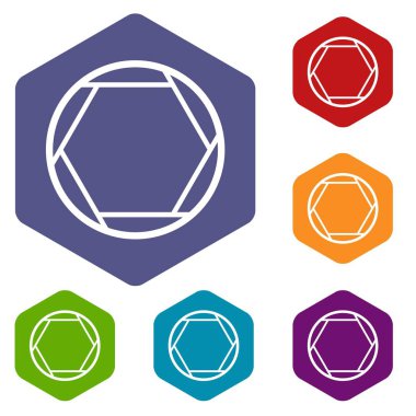 Kapalı objektif Icons set