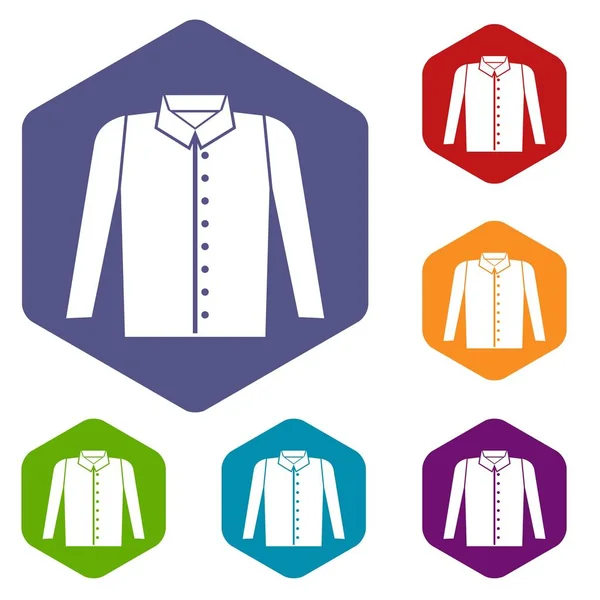 Conjunto de iconos de camisa — Archivo Imágenes Vectoriales