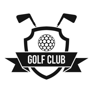 Golf Kulübü amblemi simgesi, basit tarzı