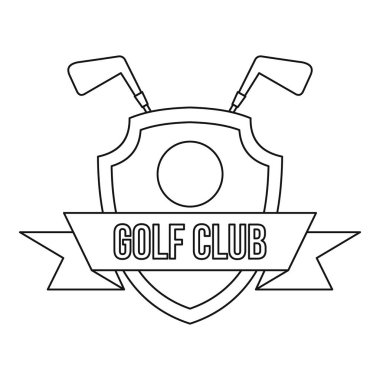 Golf Kulübü simgesi, anahat stili