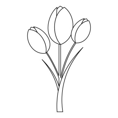 Lale simgesi, anahat stili