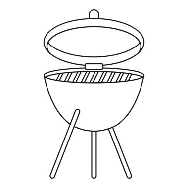 Barbekü simgesi, anahat stili