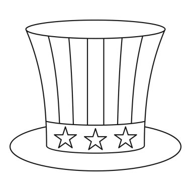 Sam Amca şapka simgesi, anahat stili