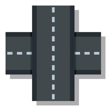 İki yol simgesi, düz stil